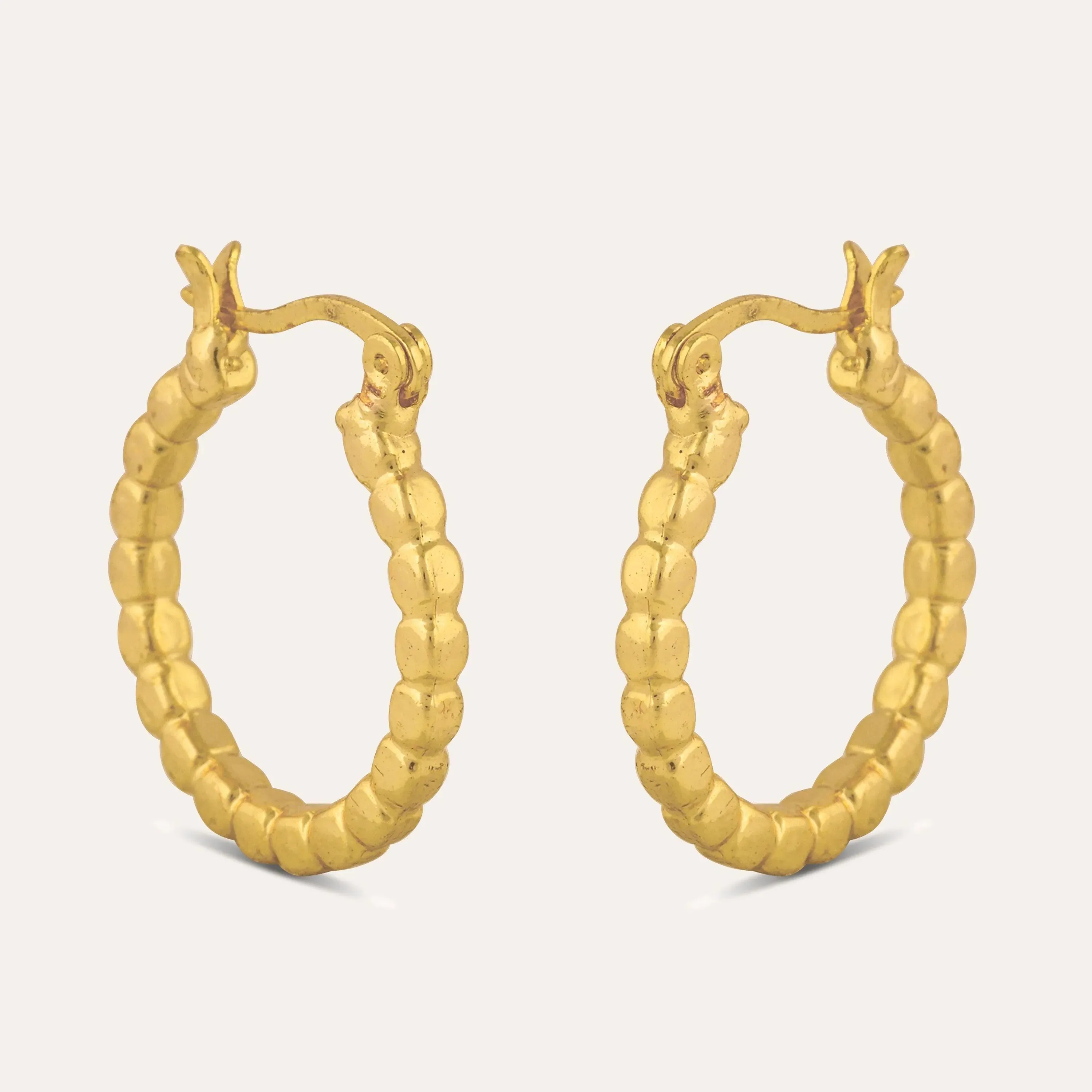 TFC Star Gold Plated Hoop Earrings