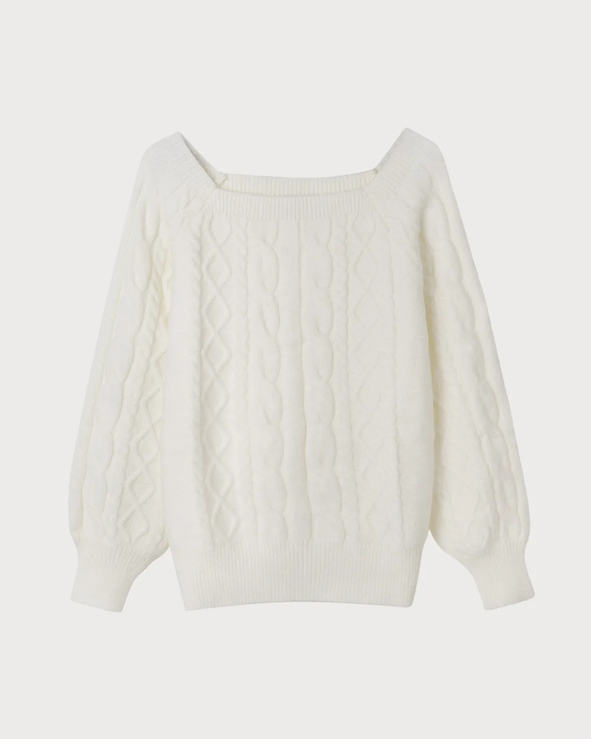 The Romance Cable Knit Crew Sweater