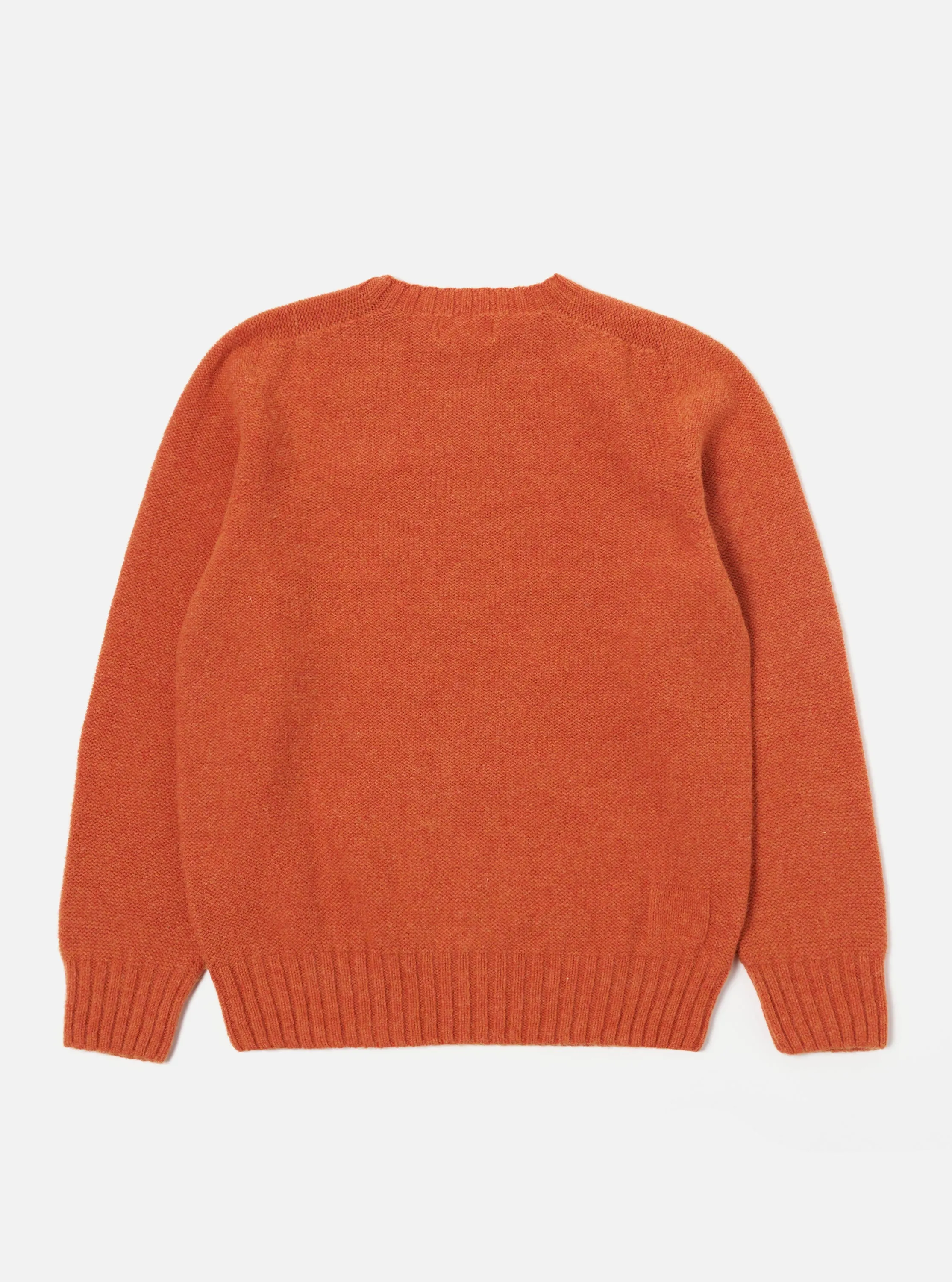 Universal Works Seamless Crew in Burnt Orange Supersoft Knit