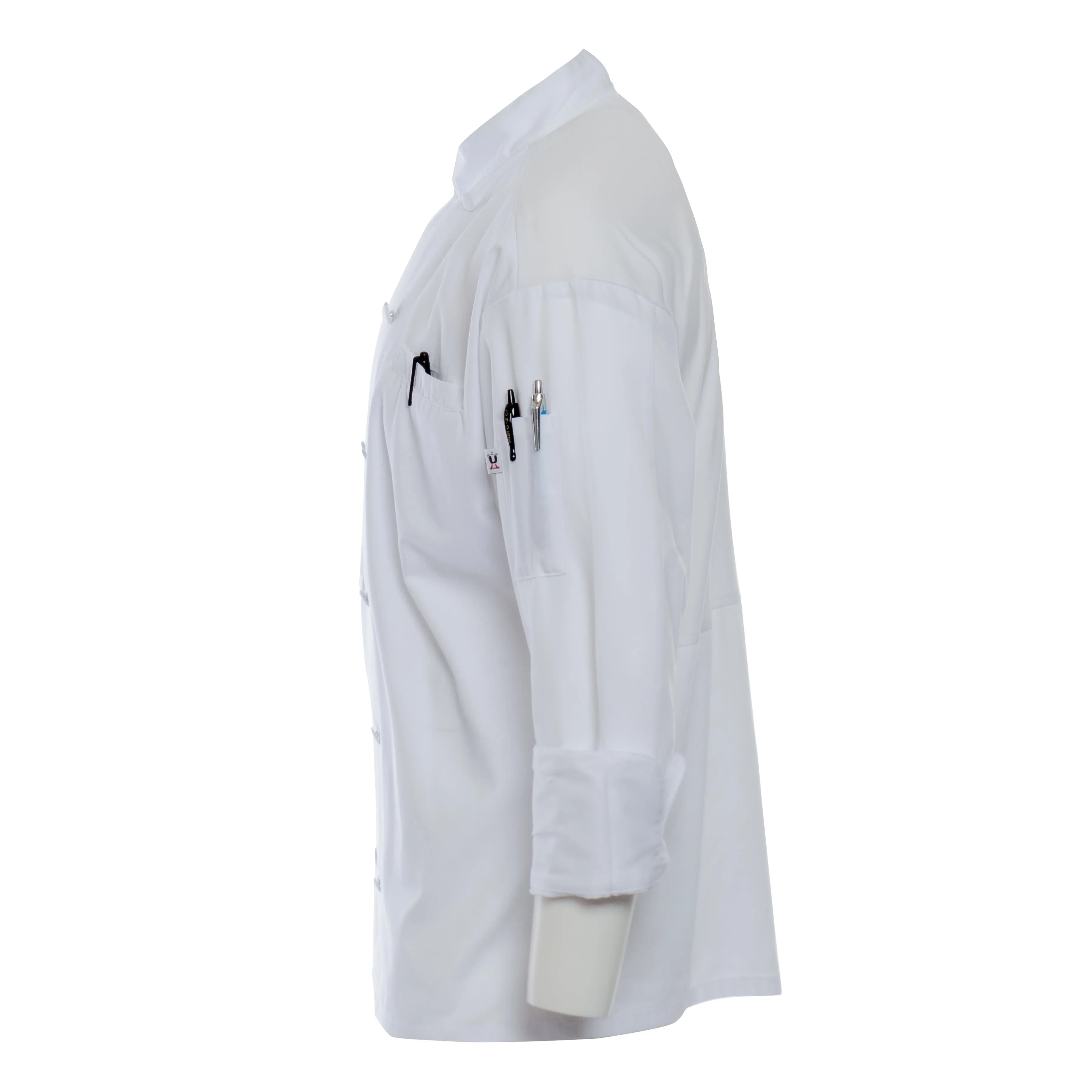 White Mesh-Back Chef Coat 7655